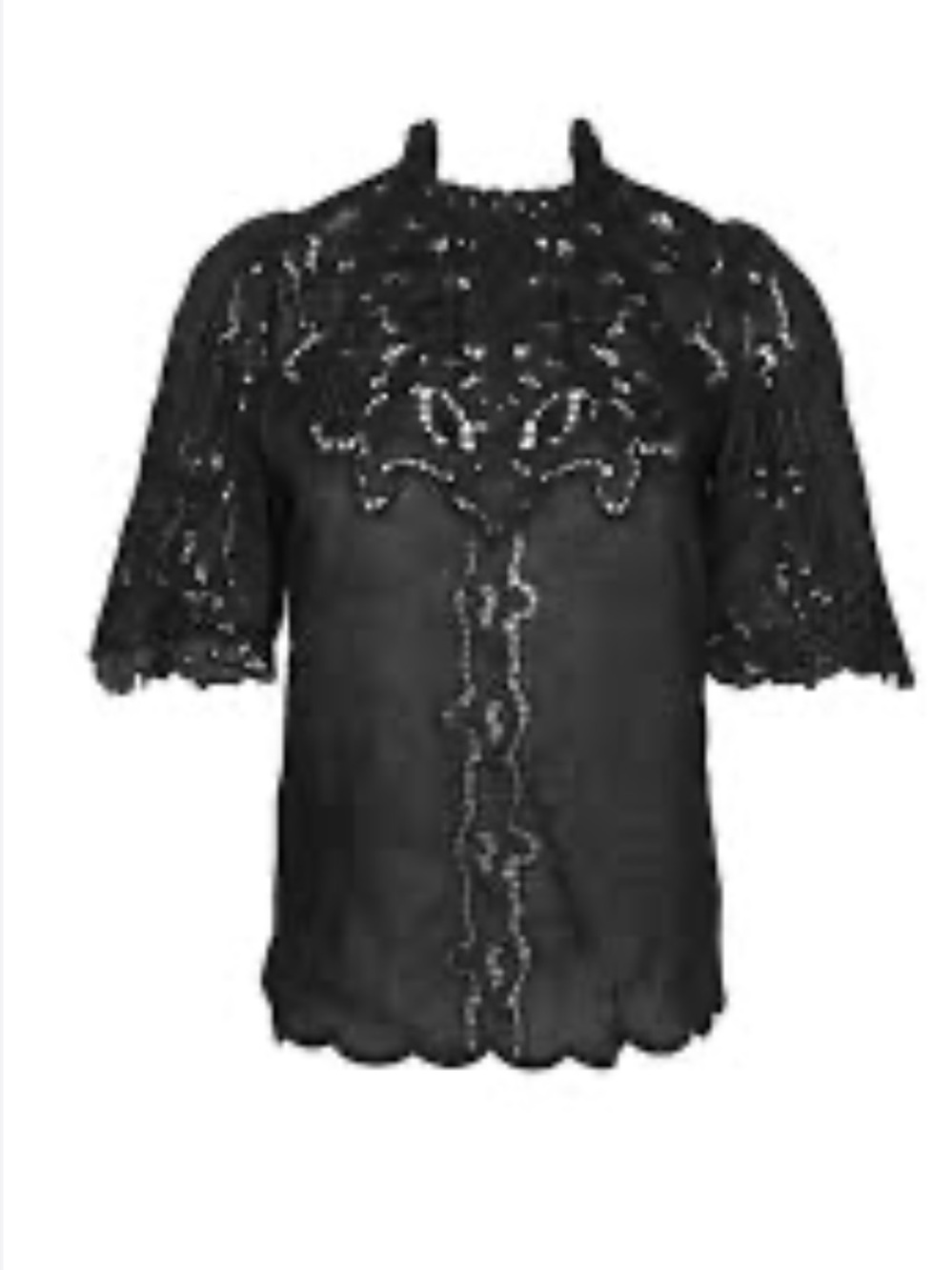 Isabel Marant Eyelet Short Sleeve Top. Sz 40(size 8-10)